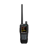 Uniden SDS100 handheld police scanner with wrist strap and antenna for portable scanning