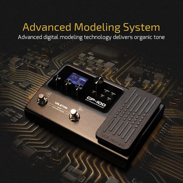 Valeton GP-100 advanced modeling multi effects processor with digital signal processing visualization