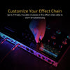Valeton GP-200 guitar processor customizing effect chain with multiple modules and real time control