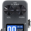 Valeton GP-5 compact multi effects pedal close up showing display screen volume and parameter knobs
