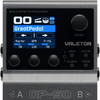 Valeton GP-50 multi effects processor front view showing dual footswitches LCD screen and control knobs