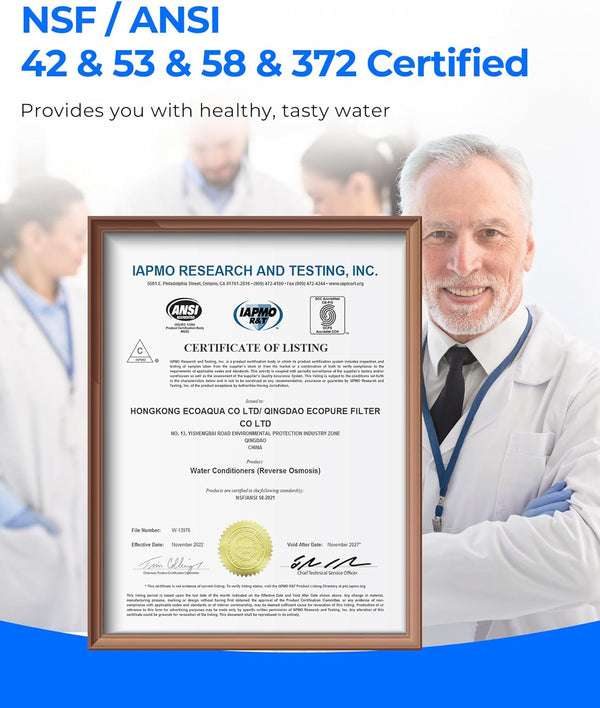 Waterdrop G3P800 800 GPD tankless reverse osmosis water filtration system