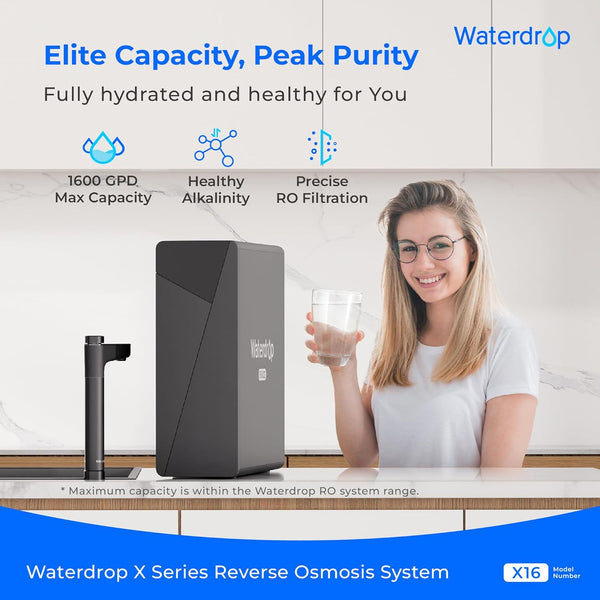 Waterdrop X16 Alkaline under-sink water filtration system for clean mineral-balanced water