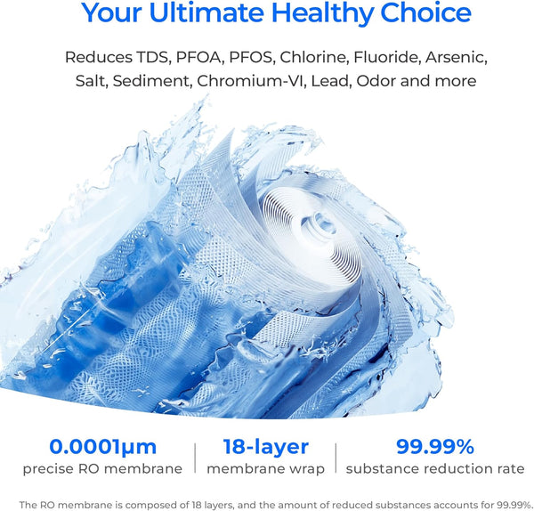 Waterdrop X16 Alkaline under-sink water filtration system for clean mineral-balanced water