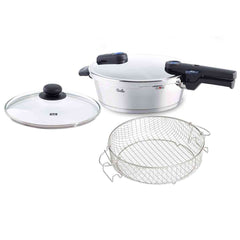 Fissler - vitaquick Pressure Skillet 10.2in 4.2qt with Glass Lid and Insert