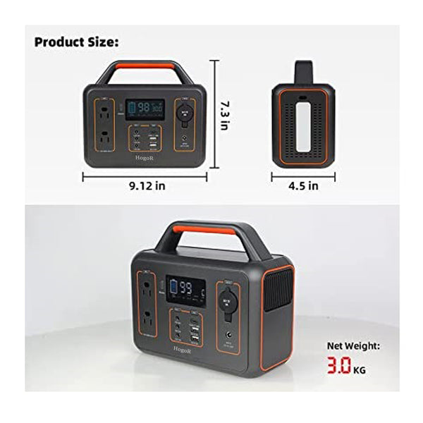 New 300W Portable Power Station 280Wh Lithium Battery Pure Sine Wave Multi Safety Protection,Solar Panel Input,Universal socket DC Output,AC Outlet for Outdoors Camping Travel Hunting Emergency