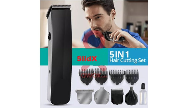 ZONEX - 5 In 1 Multigroom Black Hair Cutting Set Shaver & Trimmer