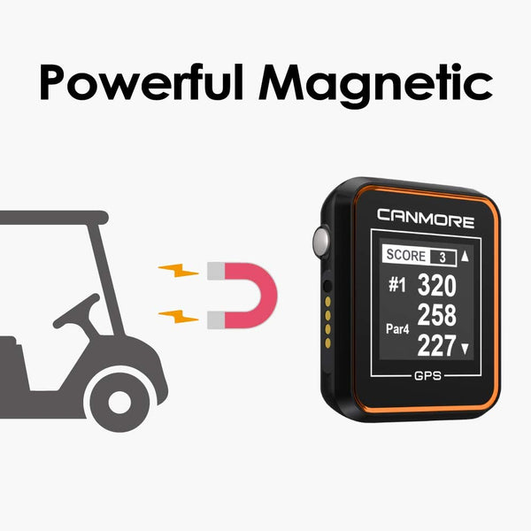 CANMORE H-300 Handheld Golf GPS - 4ATM Waterproof - Orange