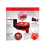 Equipment Lock BRHL Steel Ball and Ring Hitch Lock Durable, Secure Trailer Electro-Plated and Powder Coated Finish - Red
