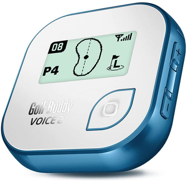 Golfbuddy Voice2 Easy-To-Use Talking GPS + Golf Buddy Wristband (White)