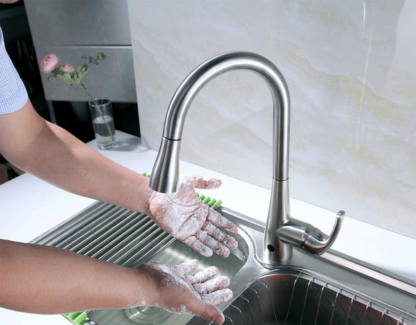 FLOW Brushed NIckel Smart kitchen faucet