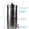 Propur Traveler Brushed Countertop Gravity Water Filter System Includes 1 ProOne 5-inch Filter Element