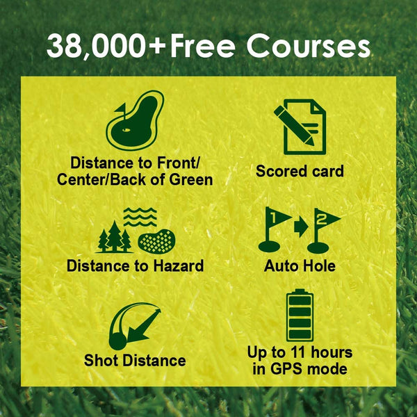 GPS GOLF WATCH WITH 38000+ FREE COURSES DATA