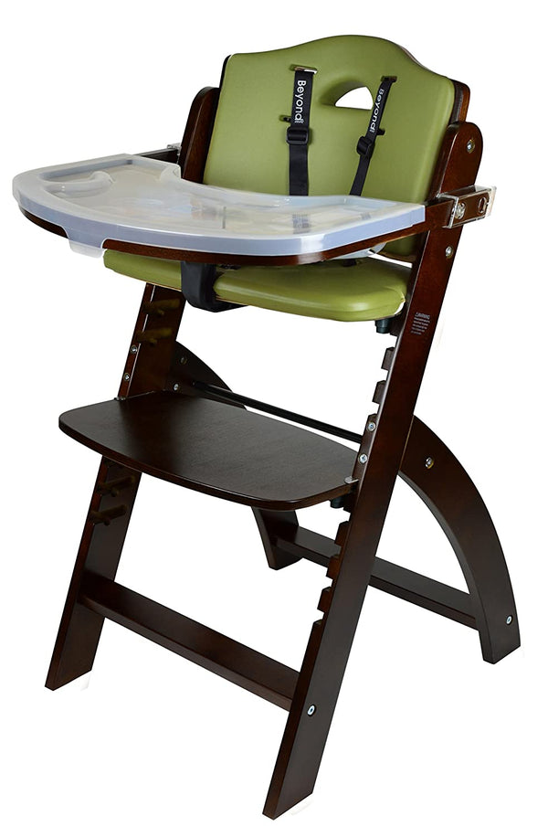 Abiie Beyond Wooden High Chair with Tray. The Perfect Adjustable Baby Highchair Solution for Your Babies and Toddlers or as a Dining Chair