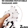 Porable massager with 90 degree rotatable massage arm