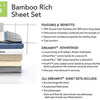 Degree 5 Dreamfit Bamboo Rich Naturally Cooling Sheet Set - Blue,Queen