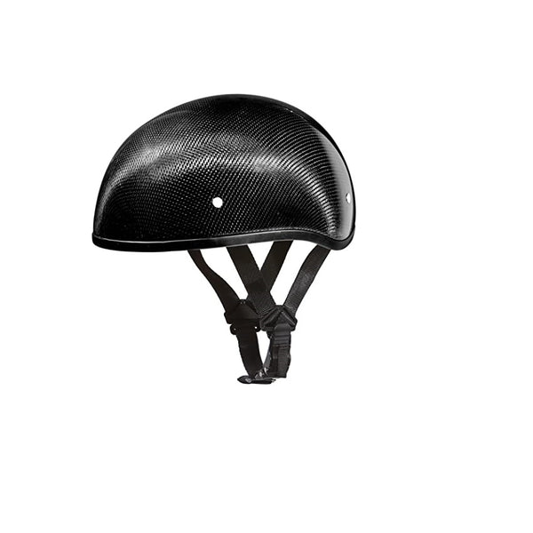 Daytona Helmets Motorcycle Half Helmet Skull Cap- Carbon Fiber 100% DOT Approved