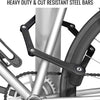 FOLDYLOCK Compact Bike Lock Black | Extreme Bike Lock - Heavy Duty Bicycle Security Chain Lock Steel Bars| Carrying Case Included