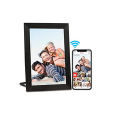 AEEZO 10.1 inch WiFi Digital Picture Frame, IPS Touch Screen Smart Cloud Photo Frame with 16GB Storage, Easy Setup to Share Photos, Videos via Free Frameo APP
