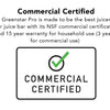 Commercial certified Greenstar pro twin gear juicer