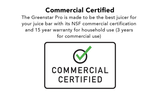 Commercial certified Greenstar pro twin gear juicer