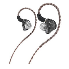 FiiO FH1s HiFi 1BA(Knowles)+1Dynamic Hybrid Earphone IEM Stereo Bass Earphone with 0.78 2pins High Purity monocrystalline Cables(Without Mic,Black)