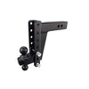 BulletProof Hitches 2.5" Adjustable Heavy Duty (22,000lb Rating) Trailer Hitch with 2" and 2 5/16" Dual Ball (Black Textured Powder Coat, Solid Steel)