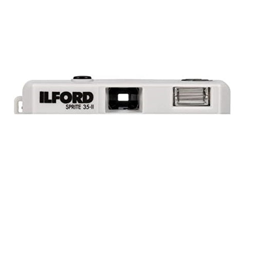 Ilford Sprite 35-II Reusable/Reloadable 35mm Analog Film Camera (Silver and Blue)
