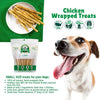 Lucky Premium Treats Chicken Wrapped Rawhide Dog Treats, All Natural Gluten Free Dog Treats for Small Dogs, 25 Chews