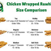 Lucky Premium Treats Chicken Wrapped Rawhide Dog Treats, All Natural Gluten Free Dog Treats for Small Dogs, 25 Chews