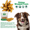 Lucky Premium Treats Chicken Wrapped Rawhide Dog Treats, All Natural Gluten Free Dog Treats for Medium Dogs, 36 chews