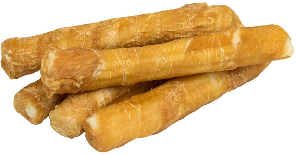 Lucky Premium Treats Chicken Wrapped Rawhide Dog Treats, All Natural Gluten Free Dog Treats for Medium Dogs, 36 chews