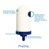 ProPur Big Stainless Steel Water Purification + 2 New ProOne G 2.0 7" Filter Elements Chemical and Fluoride Removal