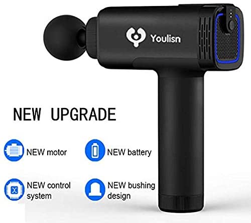[Third Generation]Youlisn Hand Held Deep Tissue Muscle Massager Gun,Cordless Percussion Massager,Personal Professional Vibration Therapy Massager Gun for Muscle