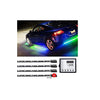 2nd Gen 8pc 24" Tubes + 4pc 12" Tubes Undercar & Interior Advanced 3 Million Color UFO Style LED Car Truck ATV Underbody Glow Wireless 120 Preset Remote Control Light Options Accent Light Kit