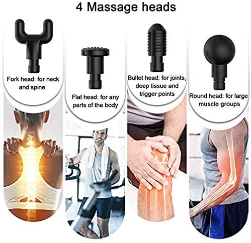 advanced massage gun with 4 massage heads