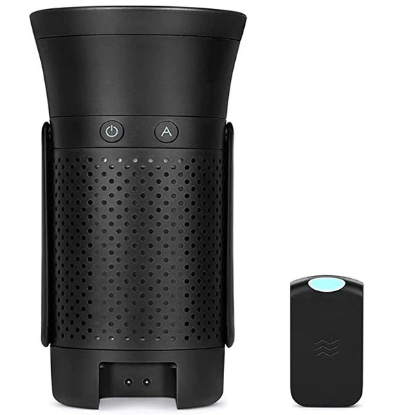 Wynd Smart Plus Personal Portable Air Purifier with Air Quality Sensor, Mini Light Weight Travel Size Air Cleaner, Monitors Air Quality, Support App Night Mode, Air Purifier for Home, Desk, Car, Travel, Black Matte