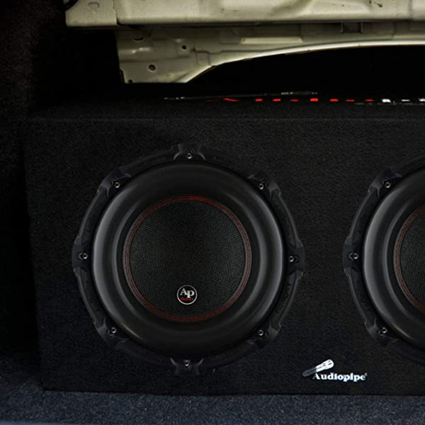 Audiopipe 10 Inch Loud 1,200 Watt Max 4 Ohm DVC Powerful High Performance Car Mounting Audio Subwoofer System