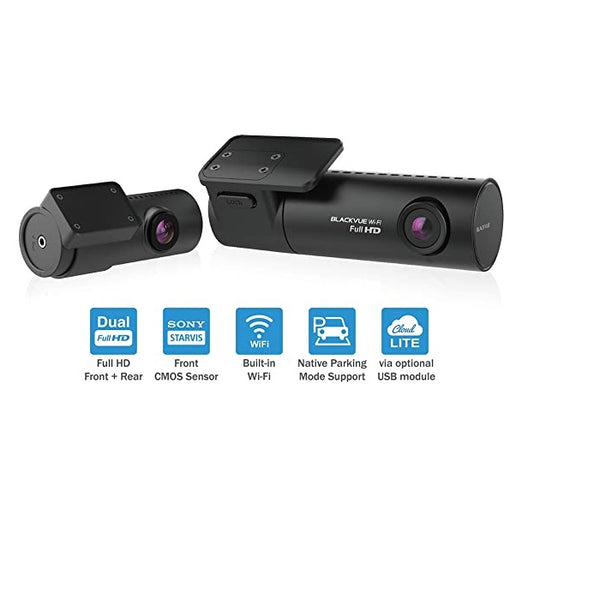 BlackVue DR590X-2CH with microSD Card | Full HD Wi-Fi Dashcam | Parking Mode Support