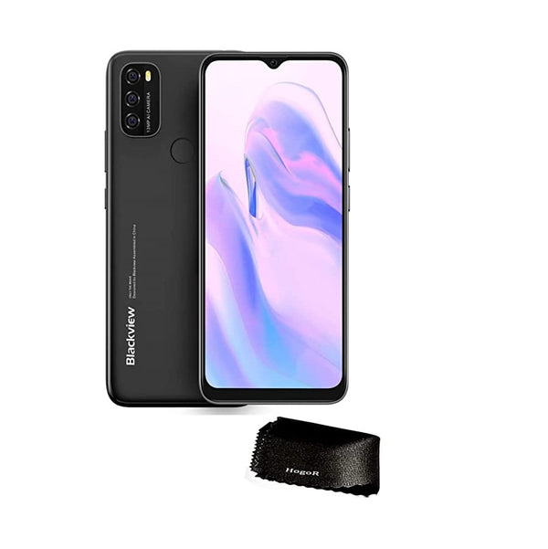 Blackview A70 (3GB RAM + 32GB ROM) Black Android 11 4G Unlocked Smartphone Dual SIM Supported 6.5-Inch HD+ Display 5380mAh Battery Effortless Multitasking Bundle Listing with Lens Cleaning Cloth