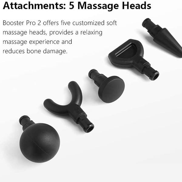 booster portable massager with 5 attachments