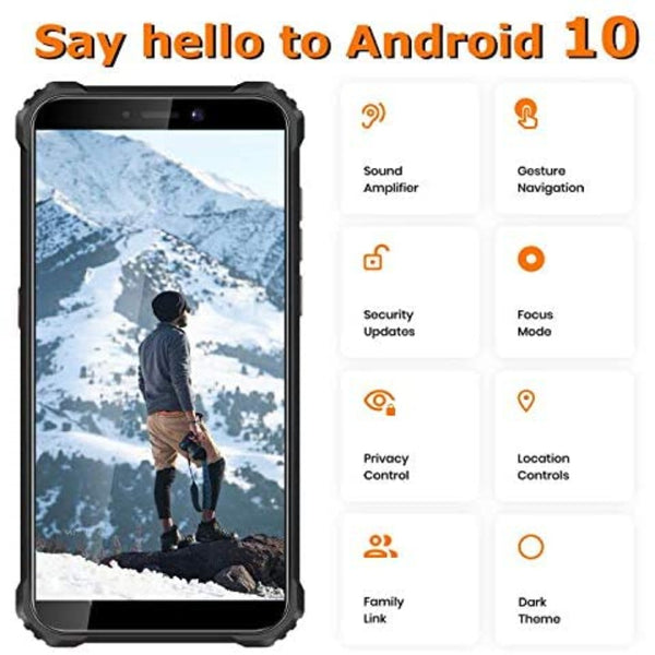 OUKITEL WP5 Rugged Cell Phone Unlocked, Android 10 Smartphone 8000mAh Battery IP68 Waterproof Rugged Smartphone, 5.5