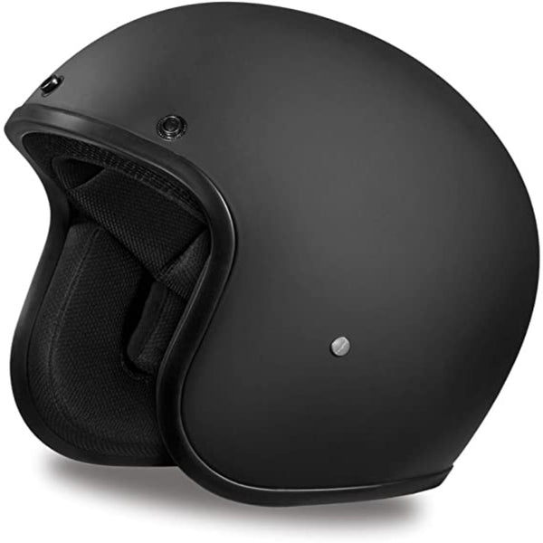 Daytona Helmets Motorcycle Open Face Helmet Cruiser- Dull Black 100% DOT Approved