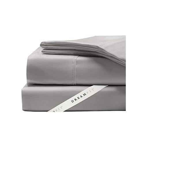 Dreamfit Sheet Sets All Degree Styles, Colors, and Sizes - Made in The USA with The Dreamflex Corner Straps (Split King Degree 5, Grey)