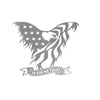 Precision Metal Art Laser Cut American Eagle Steel Wall Art with ‘in God We Trust’ Banner – 24” Patriotic 3D Wall Décor for Home or Office, Ideal for Indoor or Outdoor Use