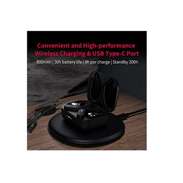 FiiO UTWS5 Amplifier Bluetooth Earbuds Hook Wireless 96kHz/24bit High Resolution Bluetooth 5.2 Standard MMCX 30hrs Battery Life IPX4