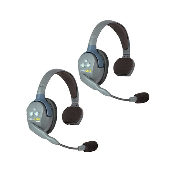 EARTEC UL2S UltraLITE Full Duplex Wireless Headset Communication for 2 Users - 2 Single Ear Headsets