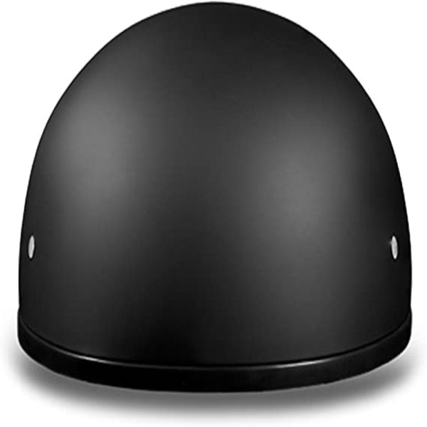 Daytona Helmets Motorcycle Half Helmet Skull Cap- Dull Black W/O Visor 100% DOT Approved