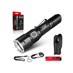 Klarus XT11GT 2000 Lumens Compact Rechargeable Tactical Flashlight, Beam Reach 316m, 18650 Battery, Triple Tactical Switch, Programmable Settings