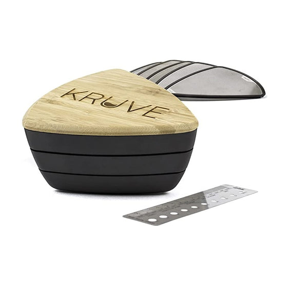 KRUVE Sifter BASE, 5 Grind Sieves, Measure, Calibrate, Refine Coffee Grinds (Black)